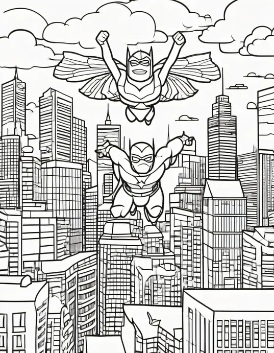 Color Superheroes Saving a Rainbow City