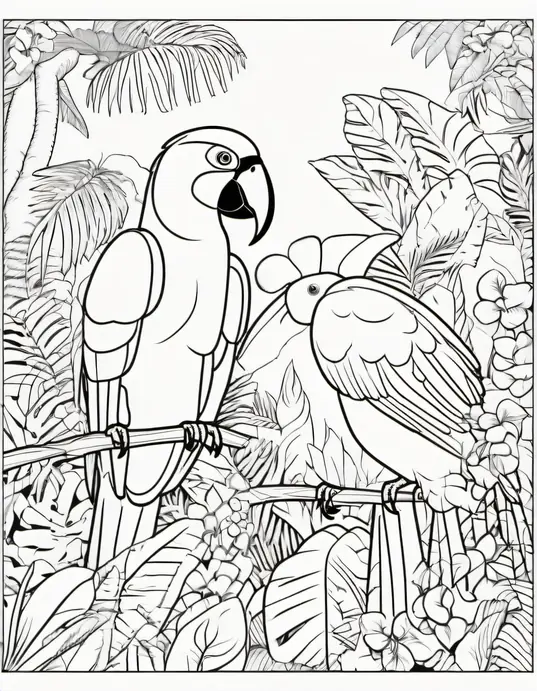 Feathered Friends Jungle Coloring Adventure