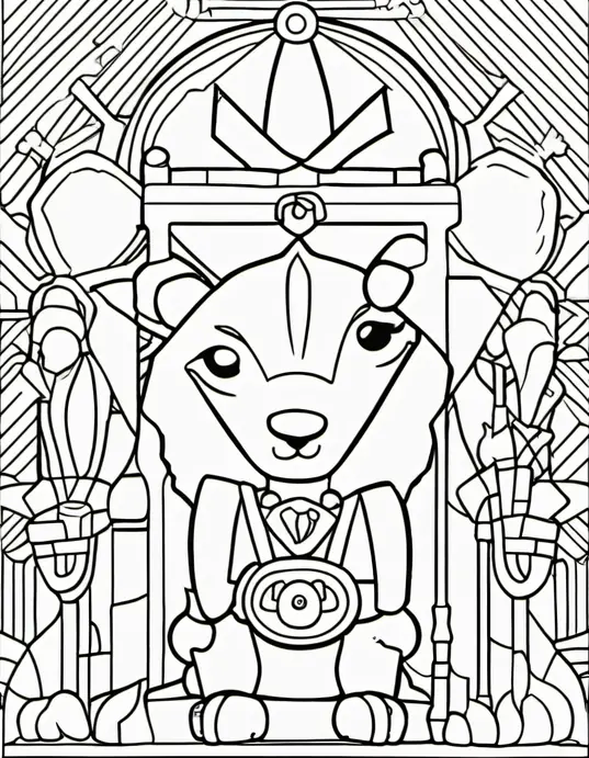Sunny Day Beach Coloring Scene