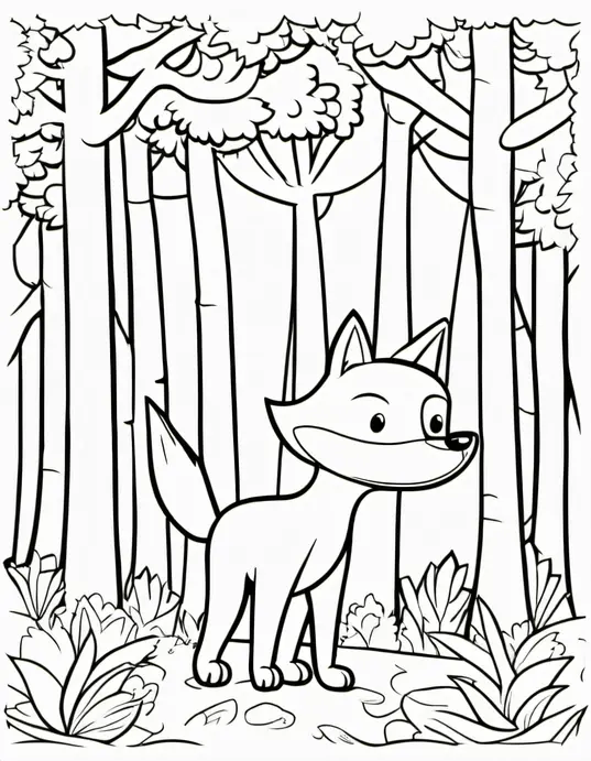 Colorful Forest Foxes Playtime Scene for Kids