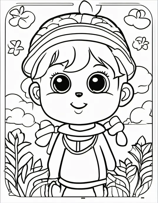 Enchanting Castle Garden Princess Coloring Page