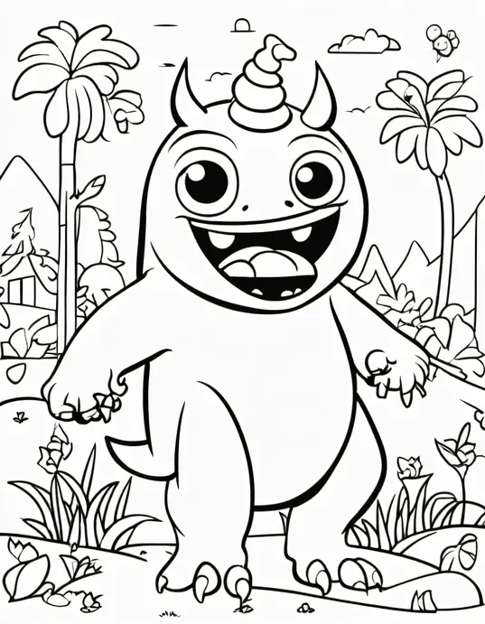 Color in Spooktacular Glow-in-the-Dark Friendly Monsters