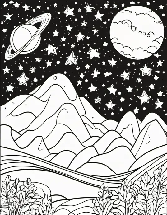 Color Starry Night Skyland Adventure