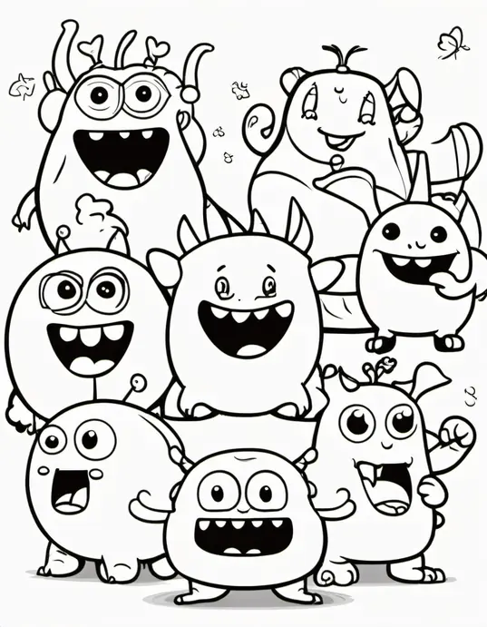 Colorful Under-the-Bed Monster Friends