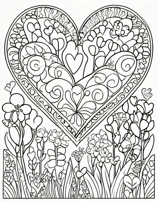 Colorful Heart Garden for Kids to Create