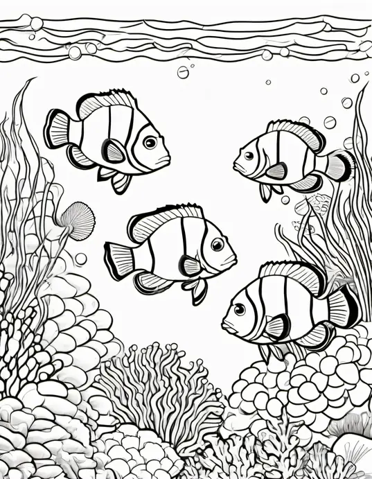 Colorful Clownfish Reef Adventure