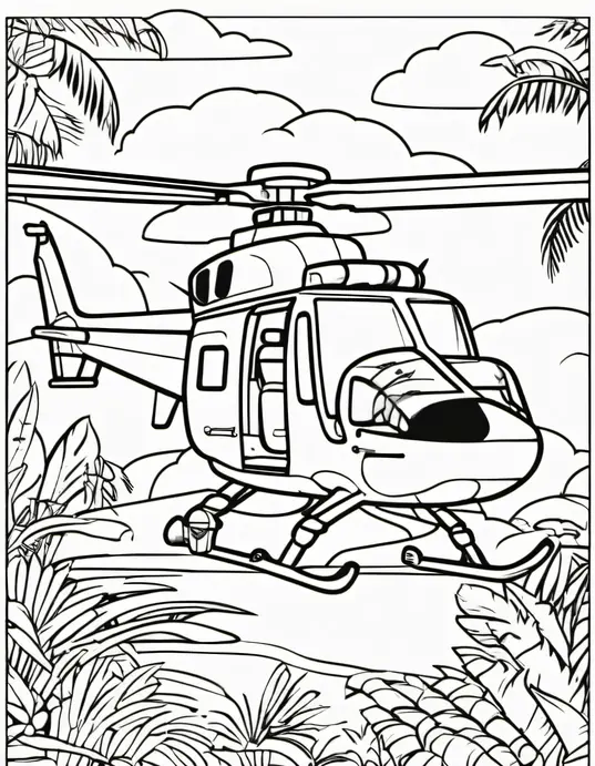 Color and Fly: Jungle Helicopter Rescue Adventure