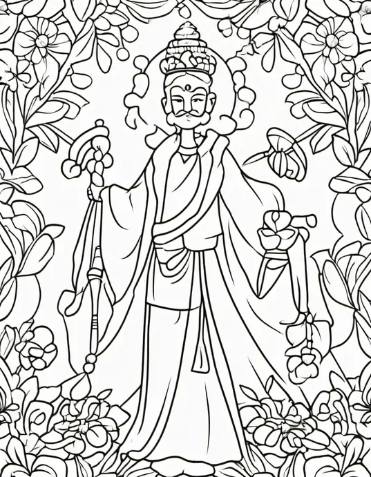 Sunny Day Butterfly Coloring Page