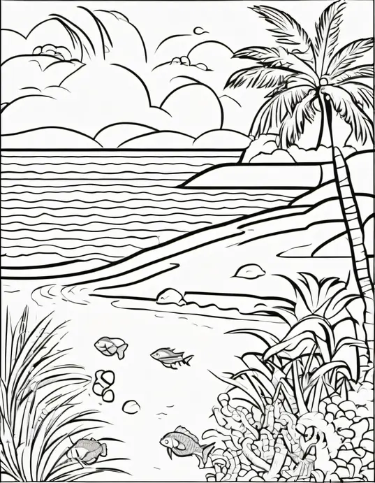 Sunny Beach Coloring Adventure