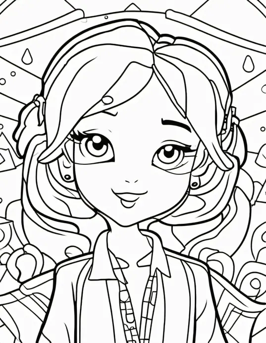 Sunny Beach Coloring Scene for Kids