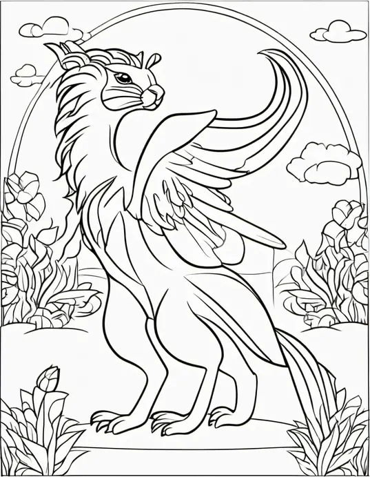 Exotic Animal Ballet Coloring Scene