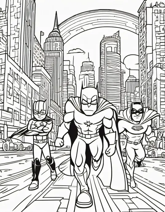 Color Superheroes Saving a Rainbow City