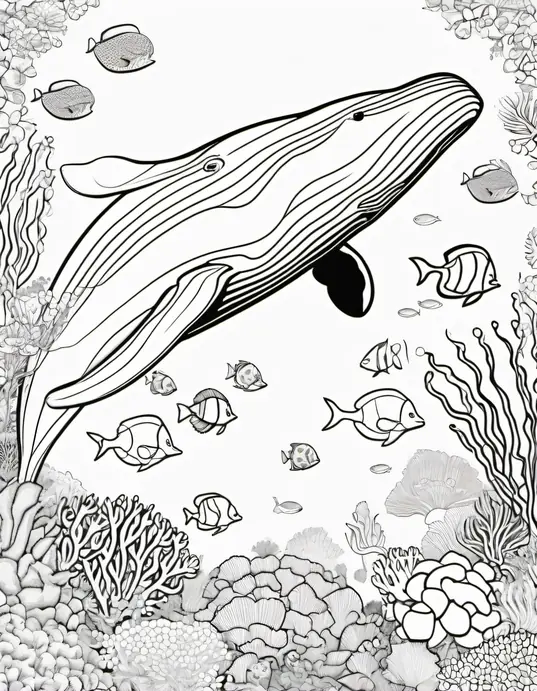 Color and Explore: Jolly Jumbo Whale Underwater Garden