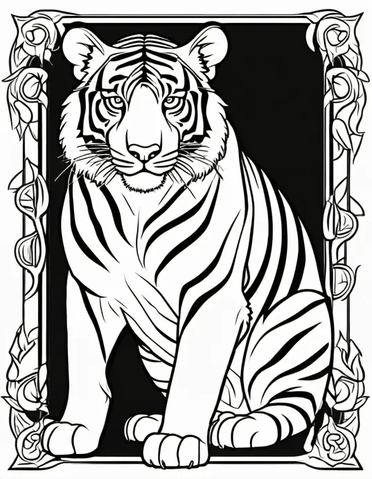 Tiger Stripes Coloring Page