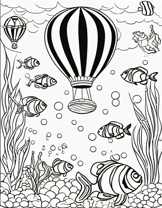 Colourful Underwater Balloon Reef Adventure