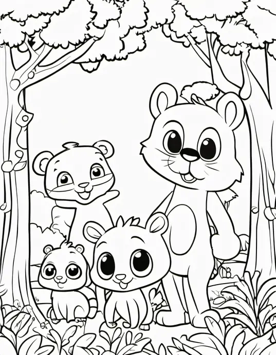 Colorful Forest Creature Tree Friends