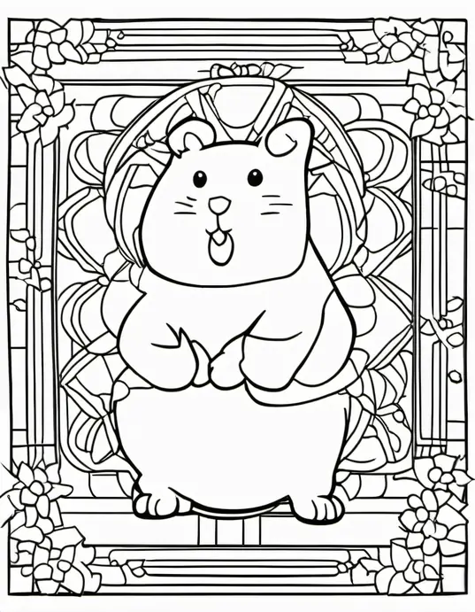 Colorful Puppy Playground Coloring Scene