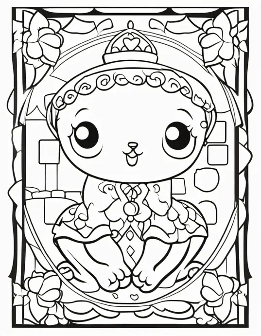 Colorful Jungle Babies: Fun Elephant, Tiger, and Monkey Scene