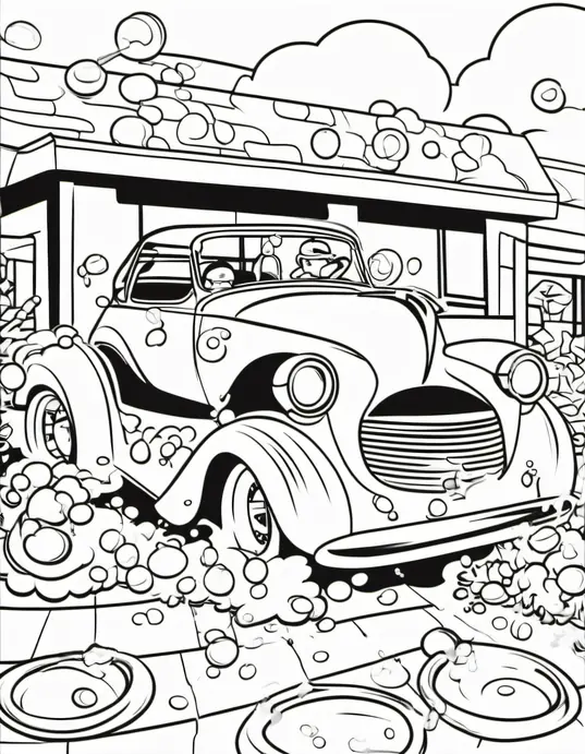 Color and Race through Sunny Car Wash Scene!