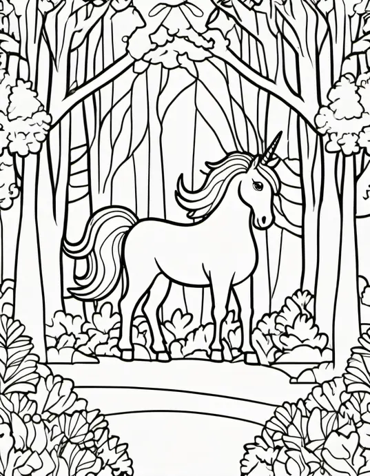 Colorful Unicorn Forest Canopy