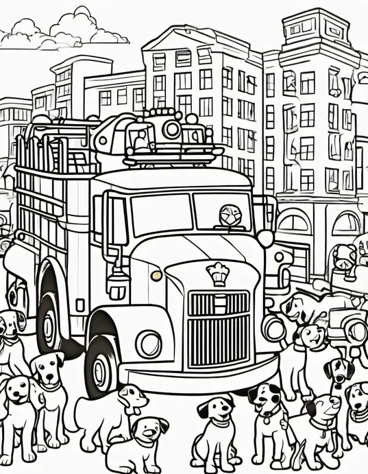 Color and Explore: Fire Engine Parade Fun!