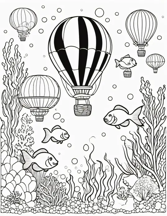 Colorful Underwater Balloon Sea Creatures