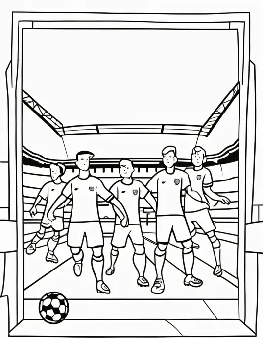 Color and Play Soccer Matchday Scene for Kids