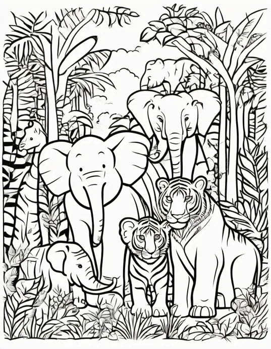 Tiger Jungle Coloring Adventure