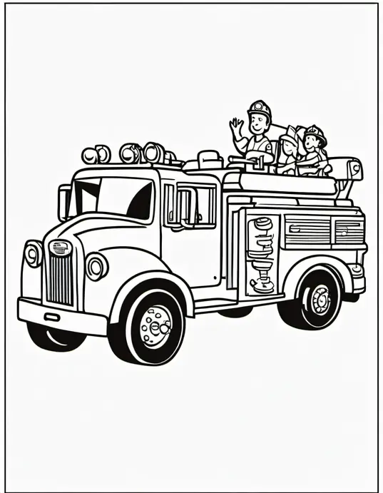 Color and Drive Fire Truck Parade!