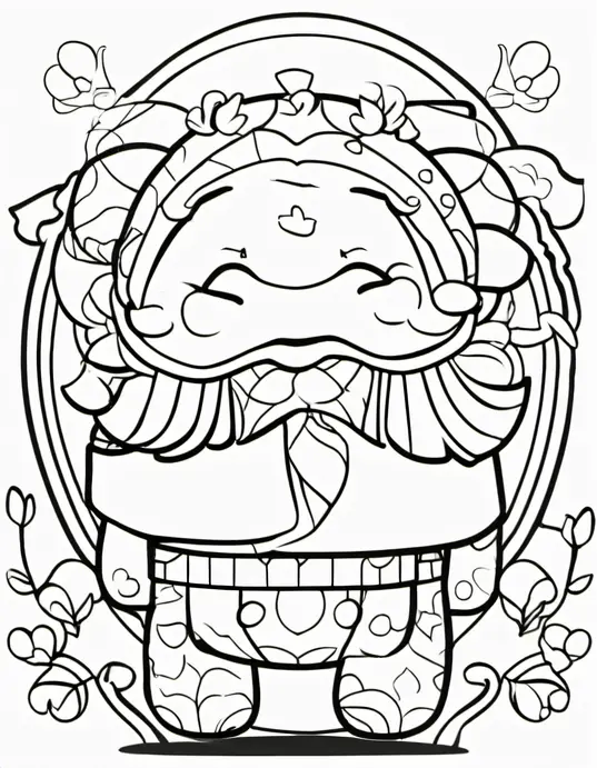 Color and Play: Beach Basketball Coloring Page