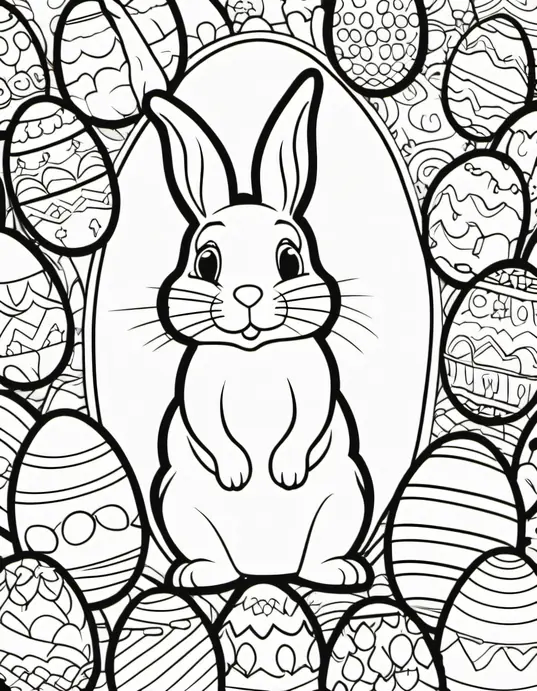 Easter Bunny Coloring Page for Kids