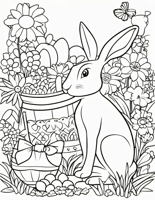 Easter Bunny's Coloring Garden Adventure