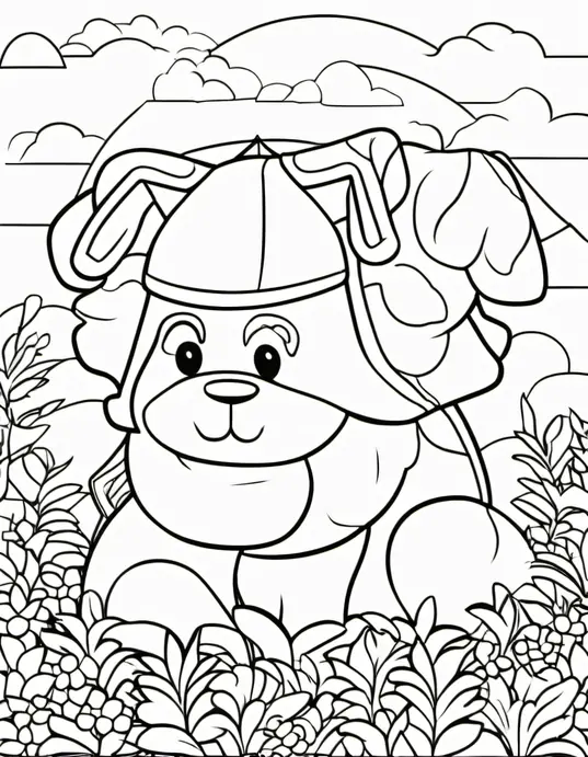 Color Cartoon Forest Creatures Together