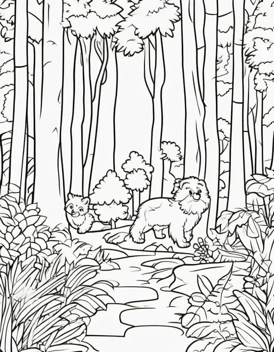 Color and Discover Whimsical Forest Friends