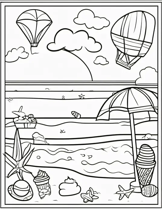 Sunny Beach Coloring Adventure