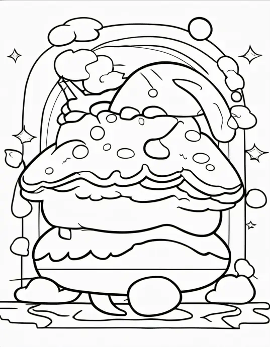 Fire Truck Coloring Scene for Kids: Happy Rescue Mission