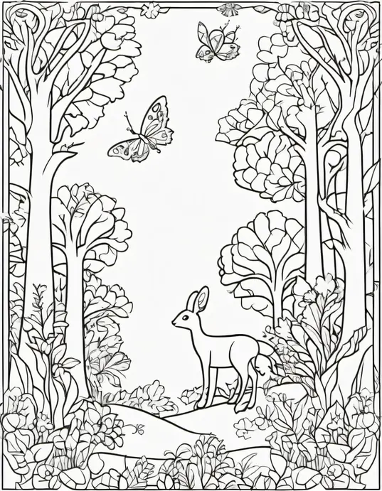 Enchanted Forest Creature Color-in Fun