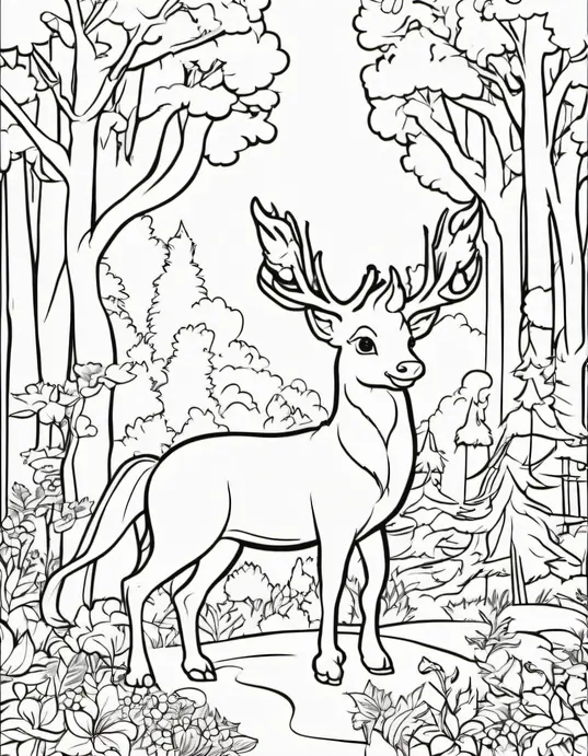 Enchanted Forest Creature Color-In Adventure