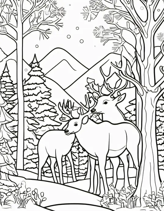 Snowflake Forest Coloring Adventure