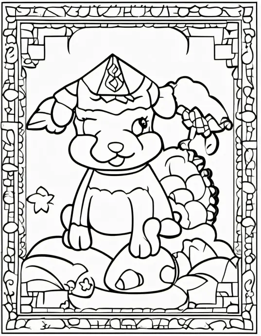 Butterfly Blossom Coloring Scene for Kids