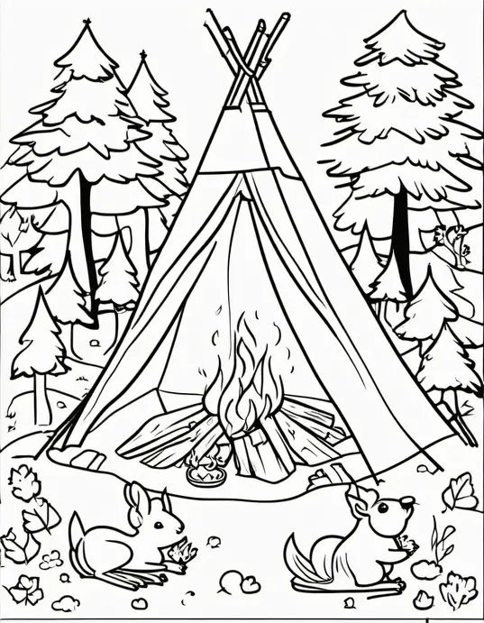 Color and Campfire Tales: Woodland Creature Friends