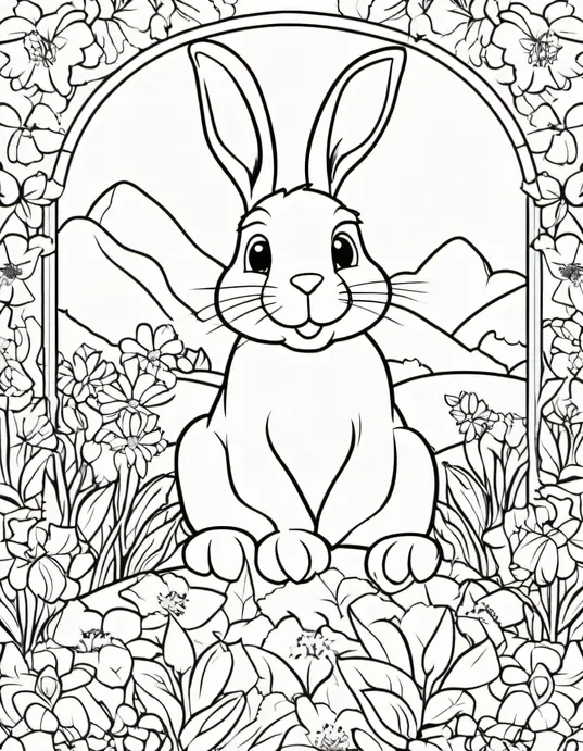 Easter Bunny Coloring Page Fun