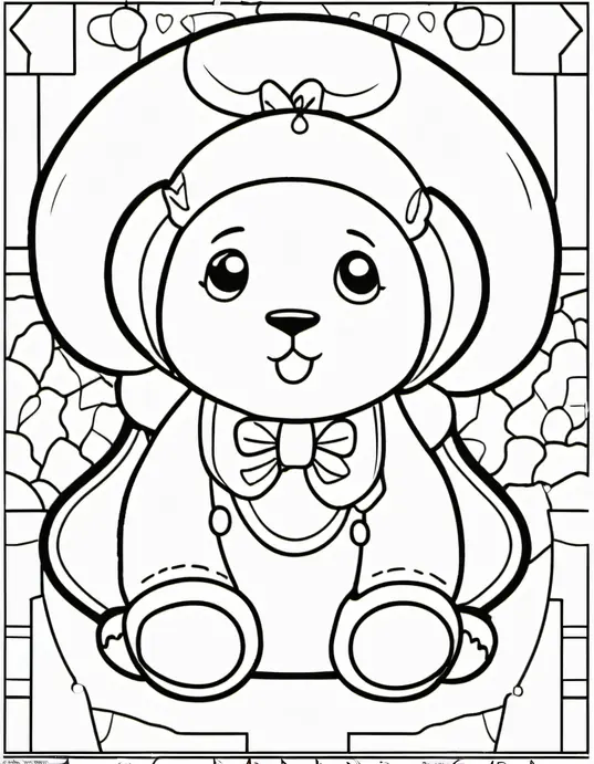Enchanted Forest Coloring Scene