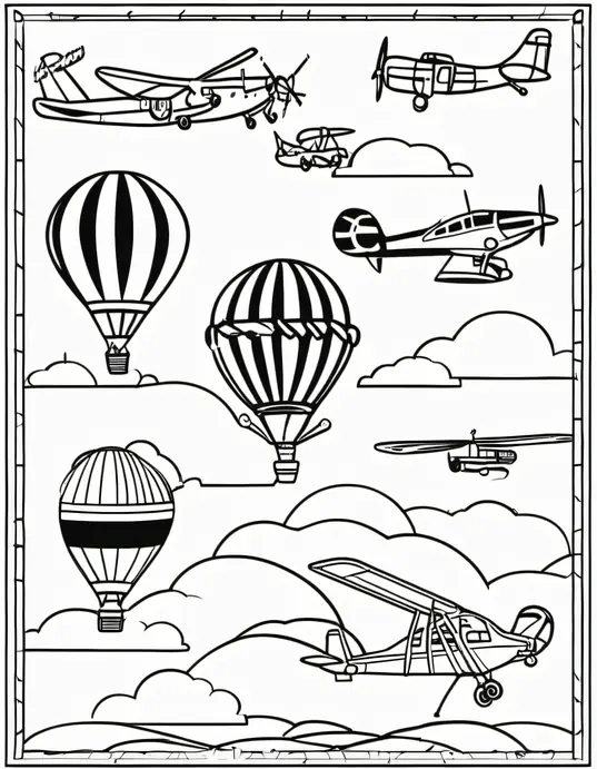Color and Fly: Crayon Airplane Adventure Scene