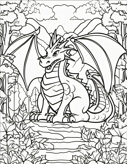 Dragon Forest Coloring Adventure
