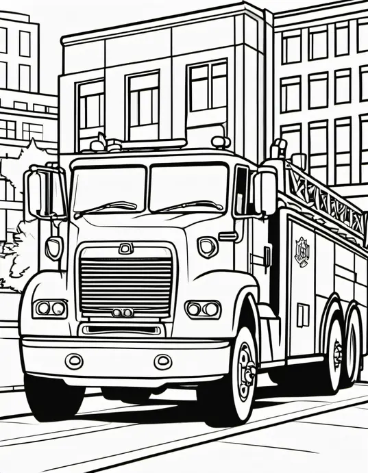 Colorful Fire Truck Play Scene for Kids