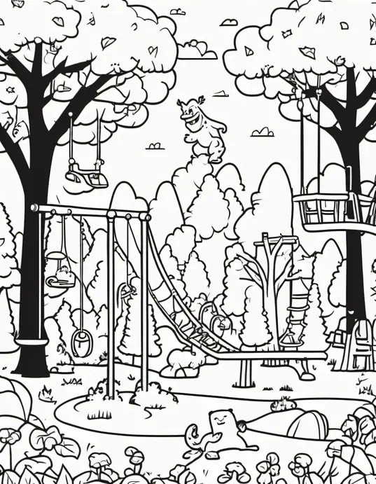 Color Monster Forest Playground Adventure