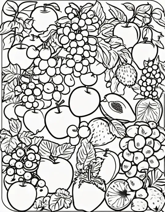 Color Fruit Forest Adventure Scene for Kids