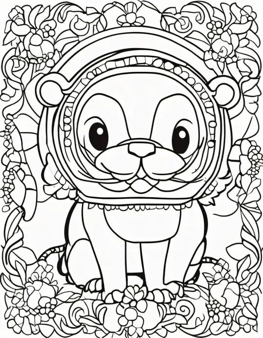 Autumn Forest Animals Coloring Page