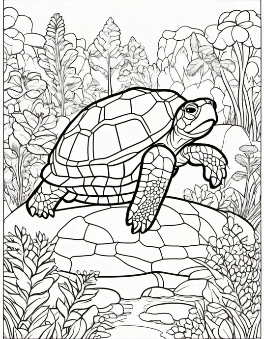 Turtle Forest Coloring Adventure